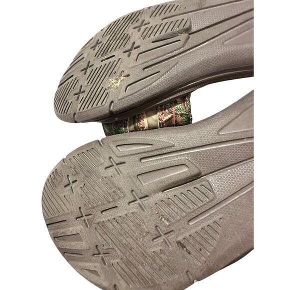 🍒 2/$20 🍒 Under Armour Youth Camo Slides Size 5Y Brown & Pink Adjustable Strap - Picture 4 of 5